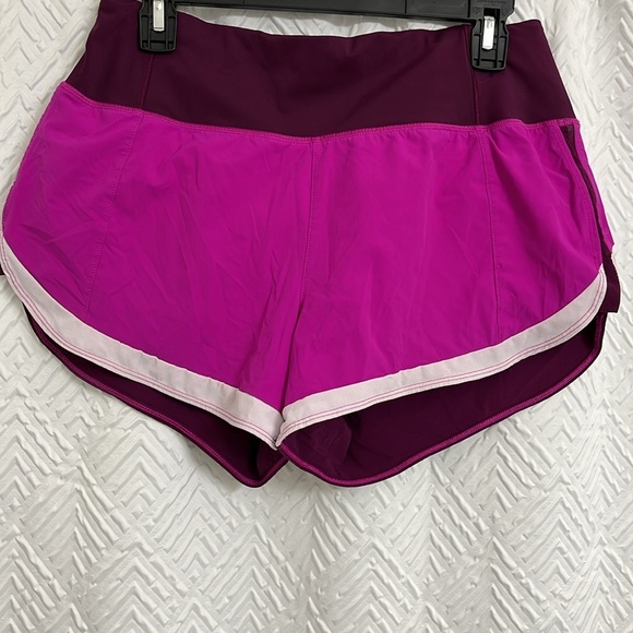 Athleta Running Free Colorblock 3.5” Shorts Electric Fuchsia Size Small - Picture 3 of 8